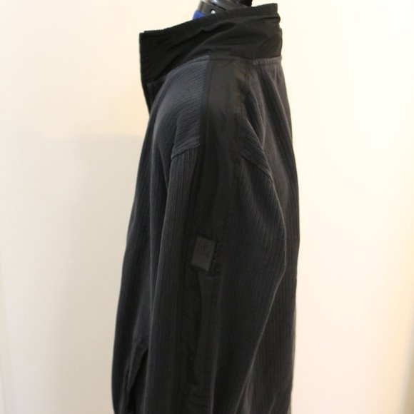 DKNY Front-Zip Men's Sweater, Black, XL - Picture 3 of 6